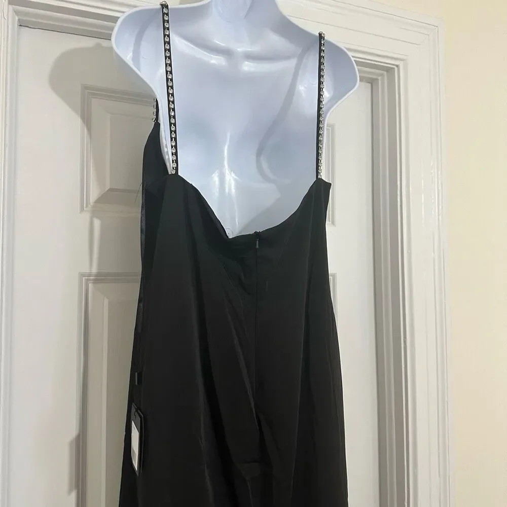MAC DUGGAL IEENA CRYSTAL DETAIL SWEETHEART NECK TRUMPET BLACK - Picture 10 of 12